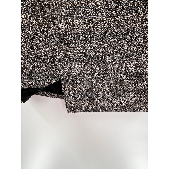 ST. JOHN Women's Metallic Black Gold Tweed Pencil Skirt US 8 - Picture 2 of 6